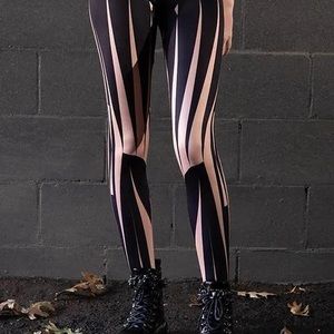 Jamie Okuma black & tan tights XL.